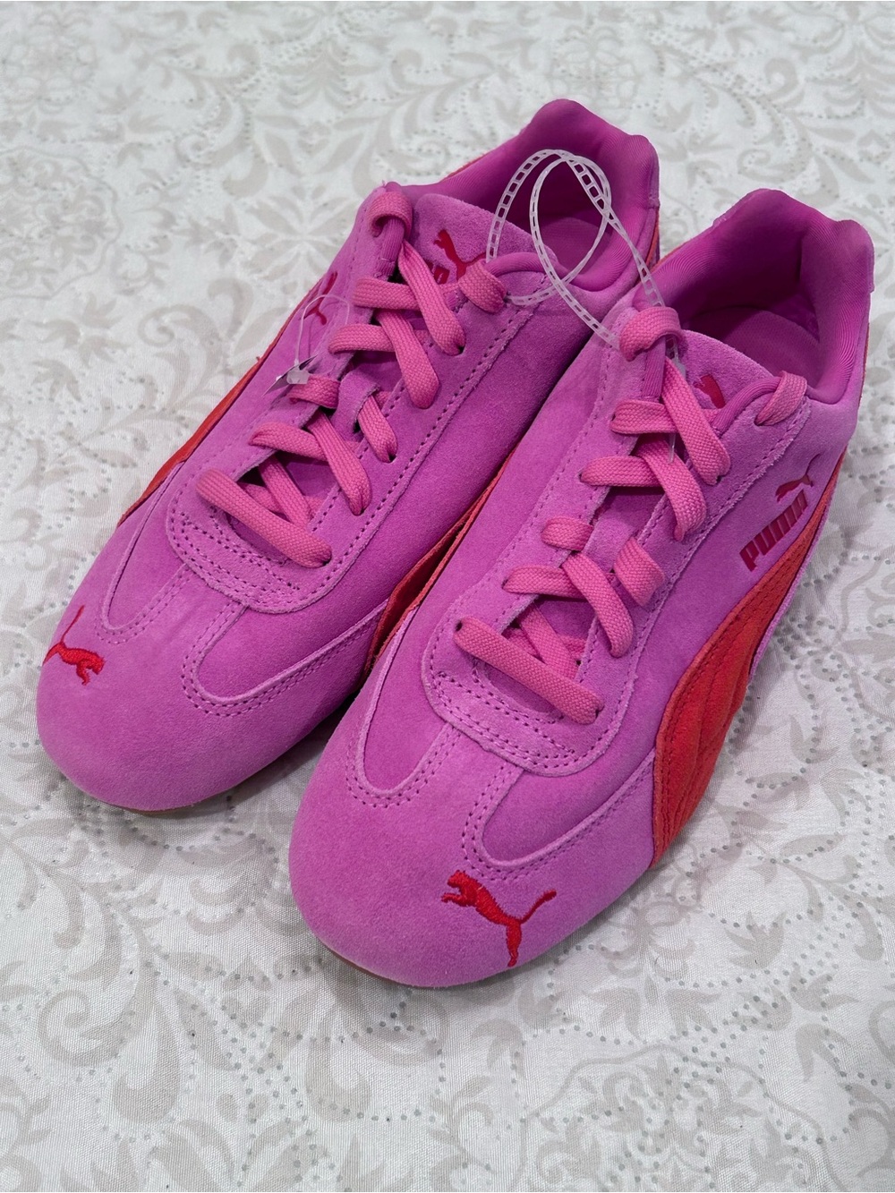 Puma Speedcat OG Casual Shoes Women’s 7.5 Pink Pixel Glowing Red Leather - NWT